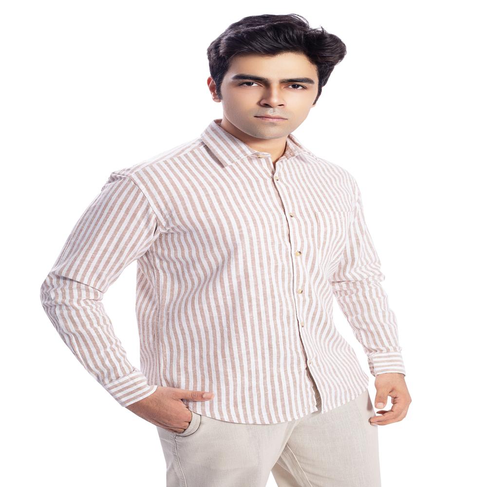 EUROPEAN STRIPES LINEN SHIRT