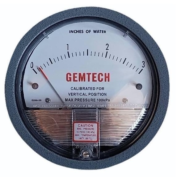 Top Famous Gemtech Differential Pressure Gauge Brands In The World - Accuracy: 2% (-Ha Model 1) Of Fs (3% (-Ha 1.5%) On -0