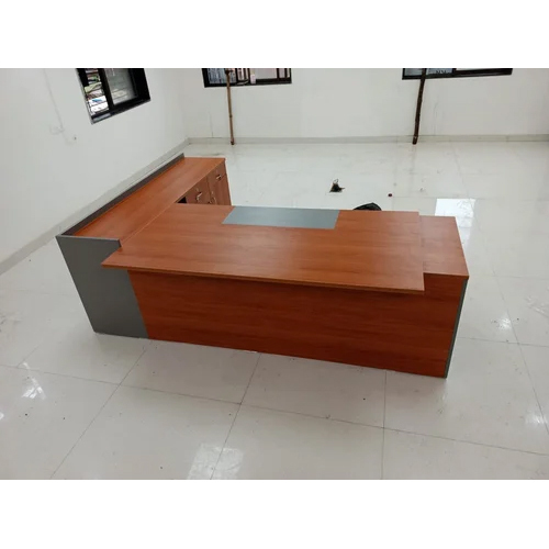 Wooden Office Reception Table - Color: Brown