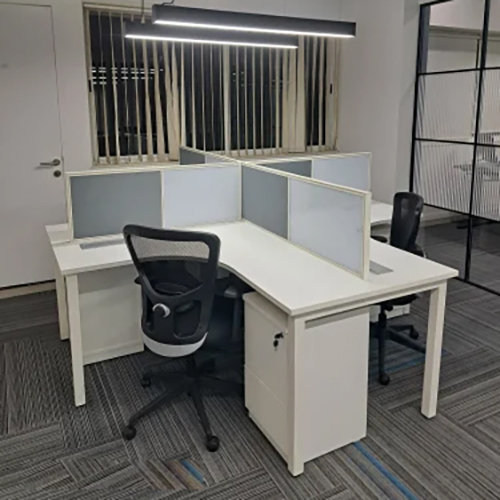 Modular Cubicle Workstation - Color: White