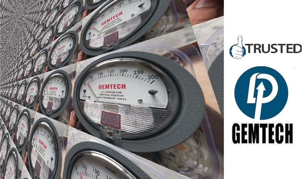 GEMTECH DIFFERENTIAL PRESSURE GAUGE 100% Original