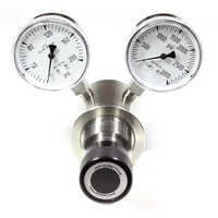 High Pressure Stainless Gas Regulator - Color: Silver
