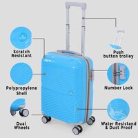 sky blue cabin trolley bag