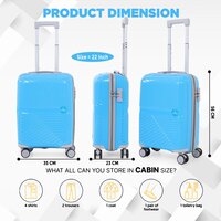 sky blue cabin trolley bag