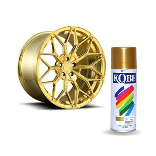 Aluminium Gold Glossy Finish Acrylic Spray Paint - Physical Form: Liquid