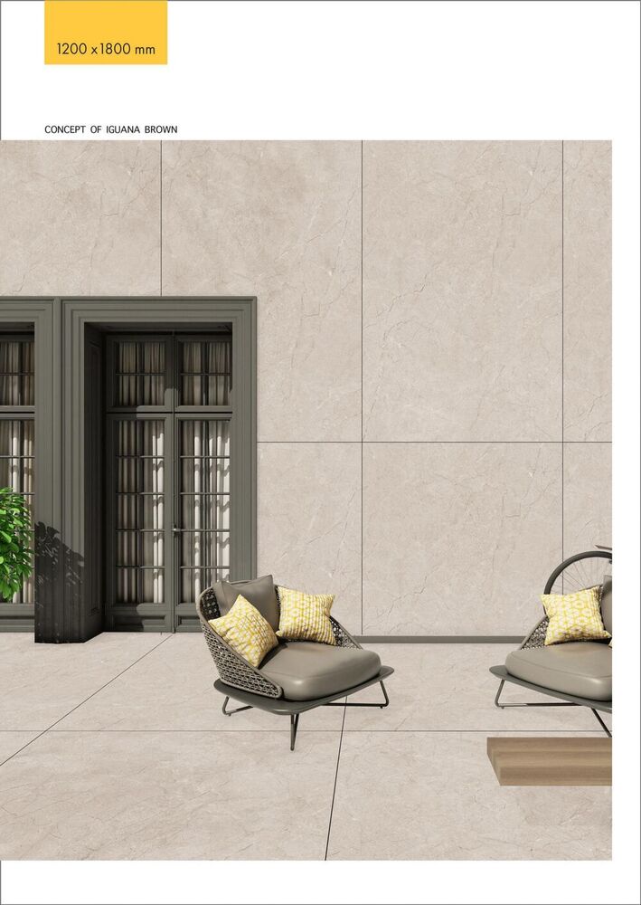 1200X1800Mm Carving Matt Porcelain Tile - Color: Yellows / Golds