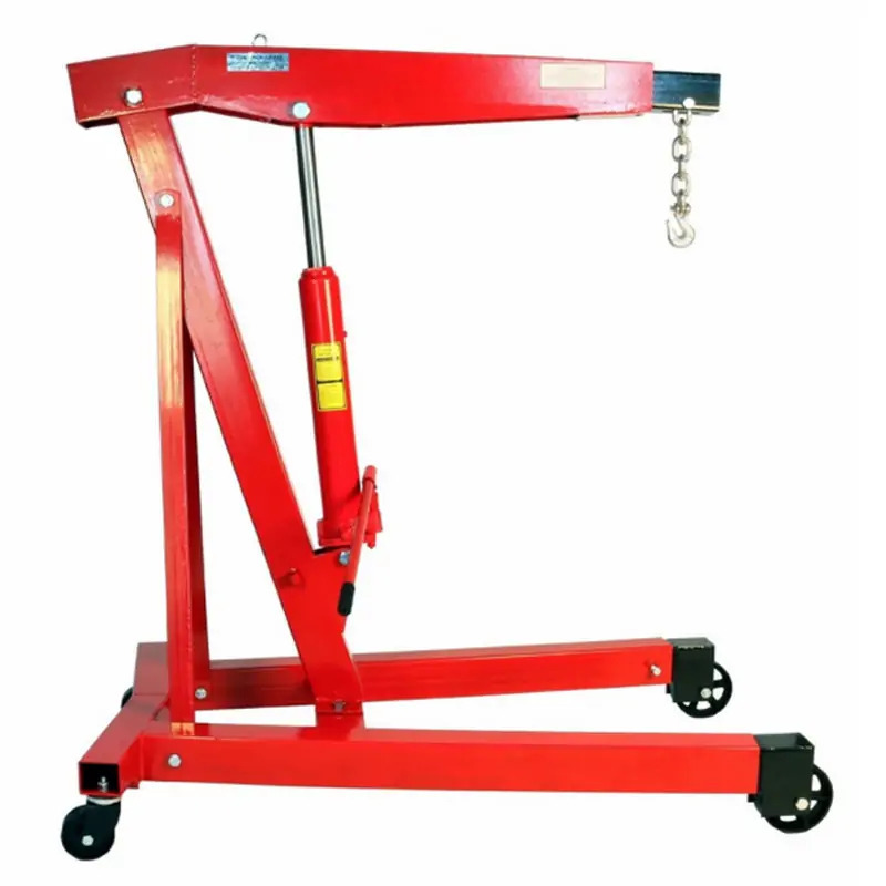 Hydraulic Floor Crane - Color: Yellow And Red