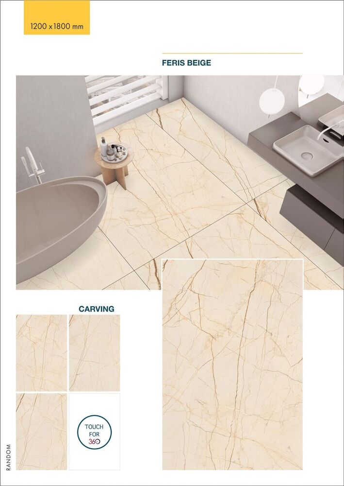 1200x1800mm Carving Matt Anti-Slip Porcelain Tiles for Wall and Floor