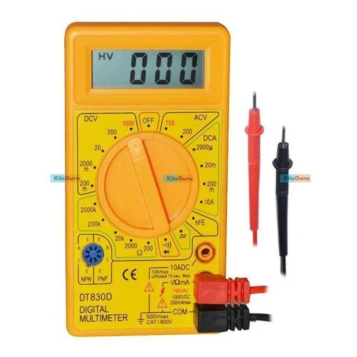 M 830D Digital Multimeter - Color: Yellow
