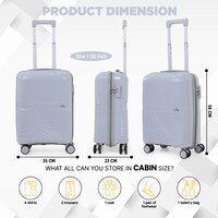 Grey cabin trolley suitcase