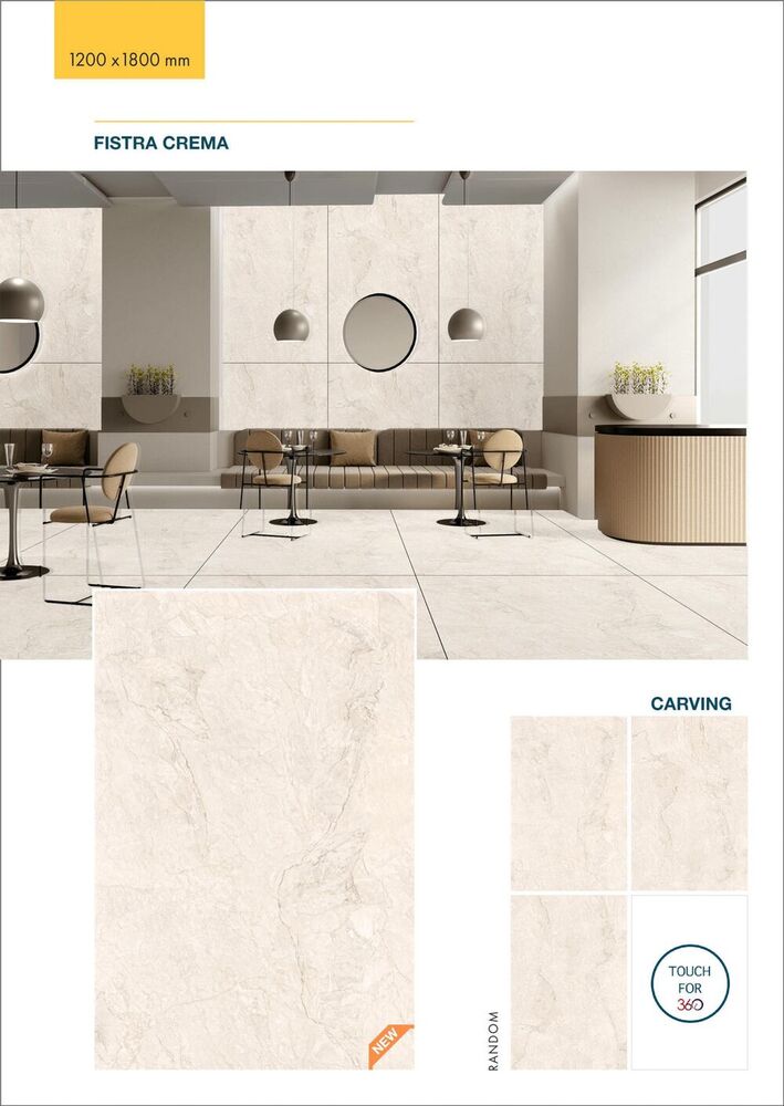 1200x1800mm Carving Matt Porcelain Tiles Anti-Slip Surface for Modern Floors and Walls