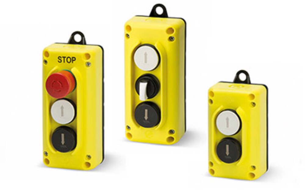 Control Pusg Button Station Wall Mount - Color: Yellow