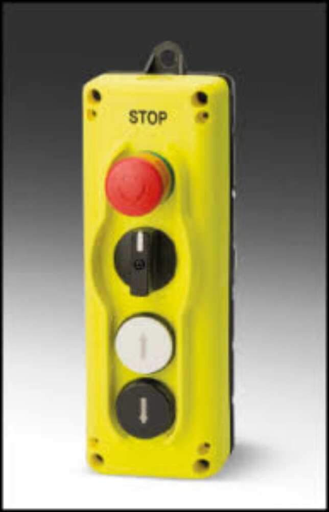 Control Pusg Button Station Wall Mount - Color: Yellow