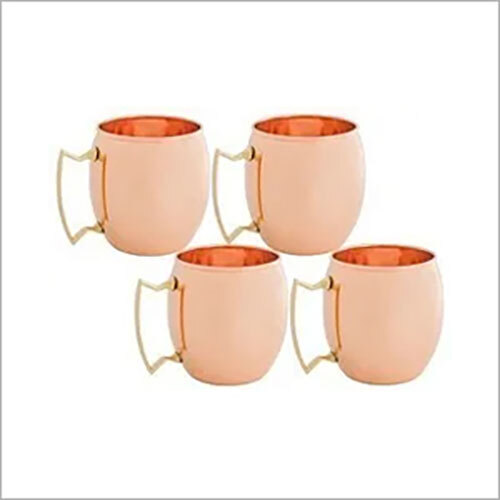 Solid Copper Moscow Mule Mugs - Color: Gold