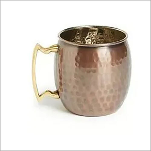 Hammered Moscow Mule Mugs - Handle Material: Copper