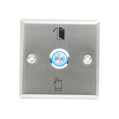 Led Square Metal Exit Switch - Color: Silver