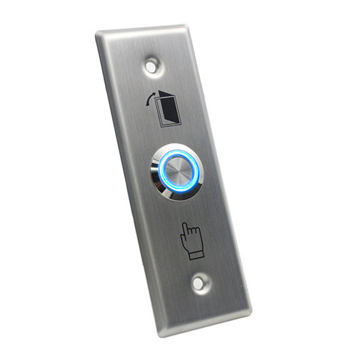 Led Rectangular Metal Exit Switch - Color: Silver