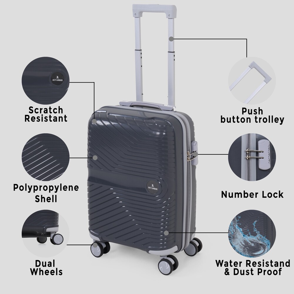 Dark Grey cabin trolley suitcase