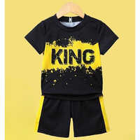 Boys Printed T-shirt and Half Pant
