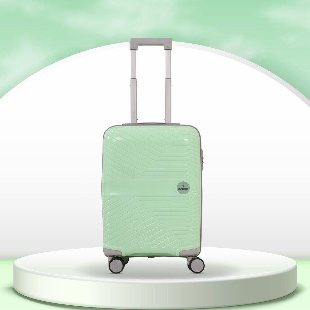 Pistachio green abin trolley suitcase