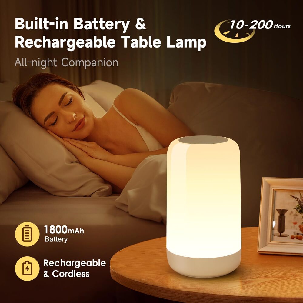 Rechargeable Dimmable Table Lamp - Color: Multicolor