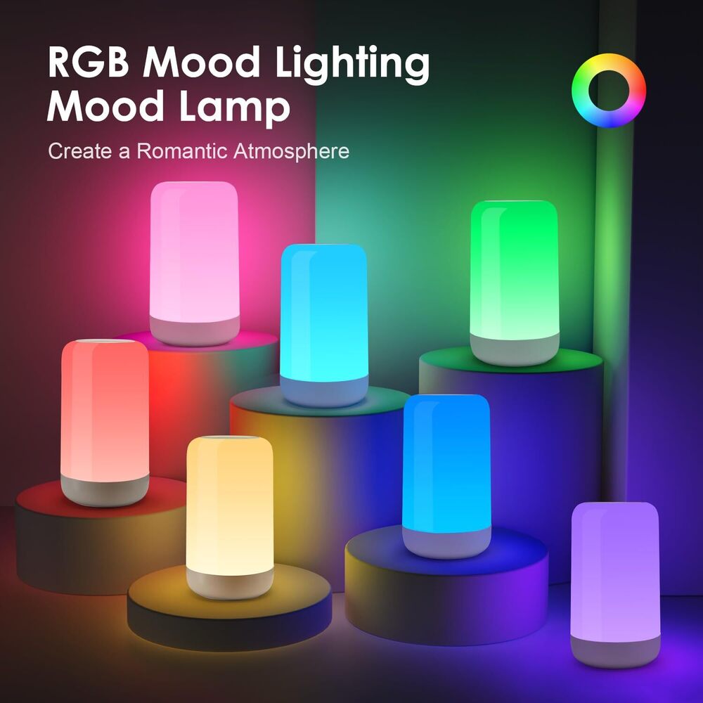 Rechargeable Dimmable Table Lamp - Color: Multicolor