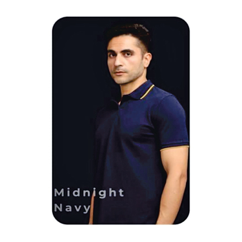 Mens Midnight Navy Blue Cotton T-Shirt - Age Group: Adult