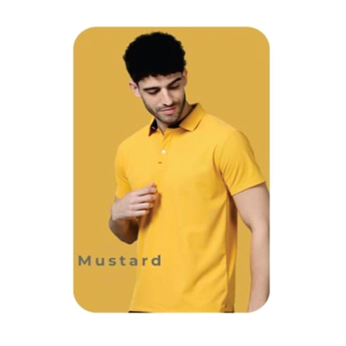 Mens Mustard Yellow Polo T-Shirt