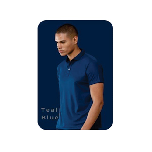 Mens Teal Blue Polo T-Shirt