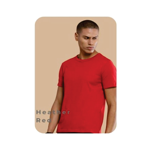 Heather Red Sustainable 3D Crew Neck T-Shirt