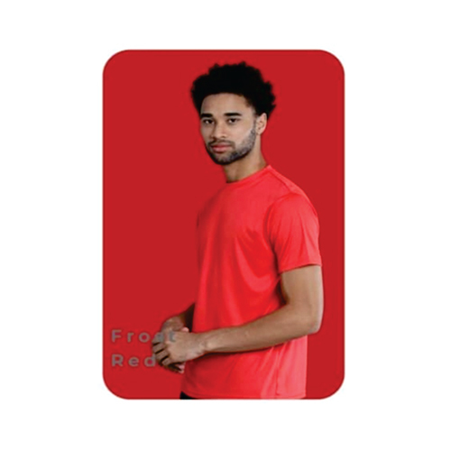 Mobilitee Froat Red Crew Neck Polyester T-Shirt