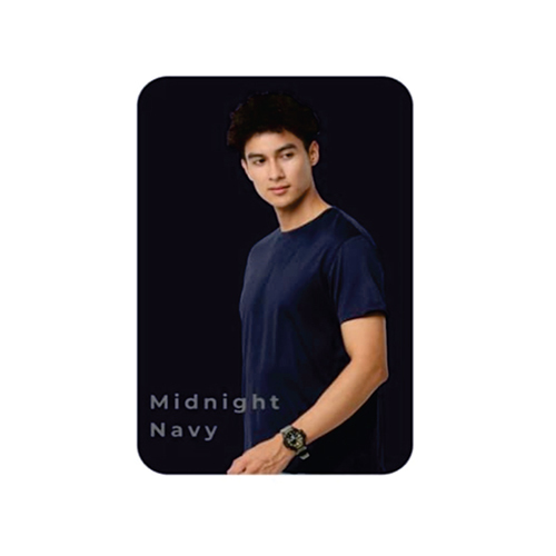 Mobilitee Midnight Navy Blue Crew Neck Polyester T-Shirt