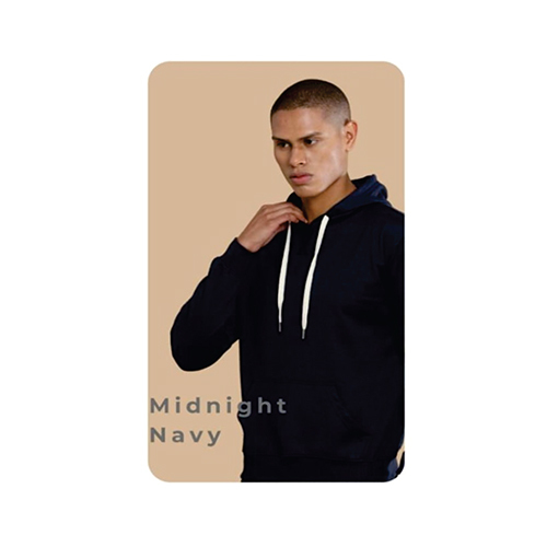 Midnight Navy Blue Sustainable Yarn Dyed Hoodie