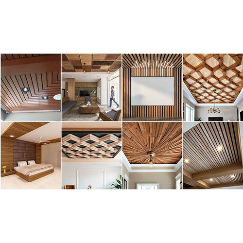 Wooden Panel Ceiling - Color: Brown