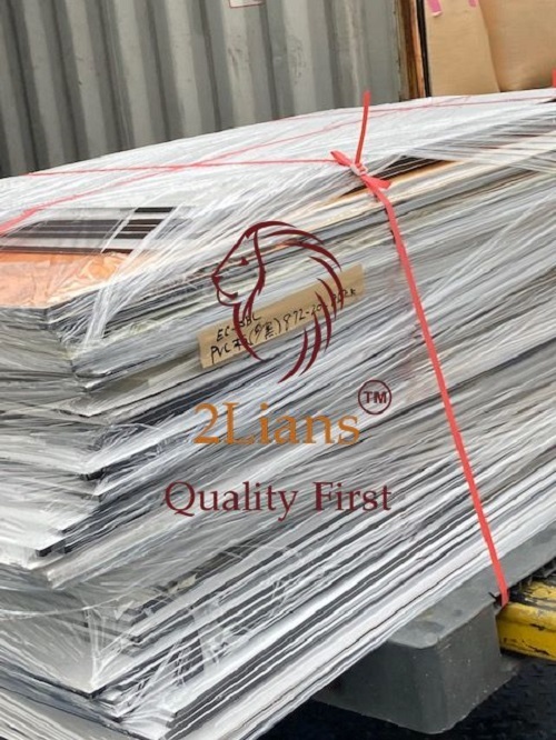 PVC  Sheet Scrap Ivory & Grey