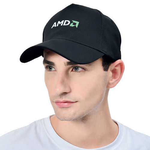 Mens Black Amd Printed Ribbed Cord Cap - Age Group: Adult