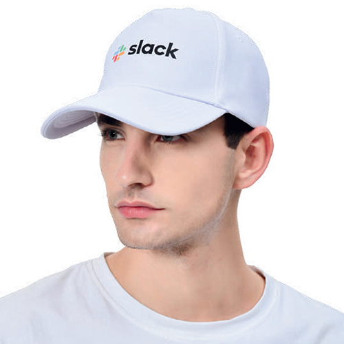 Mens White Slack Printed Ribbed Cord Cap