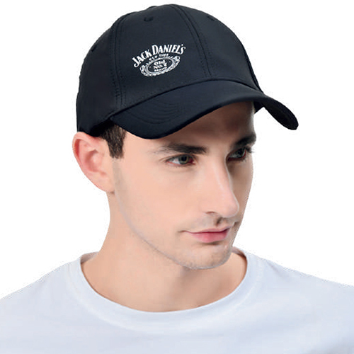 Mens Black Ack Daniels Printed Interlock Semi Scuba Intello Fit Cap