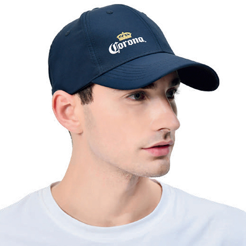 Mens Navy Blue Corona Printed Interlock Semi Scuba Intello Fit Cap