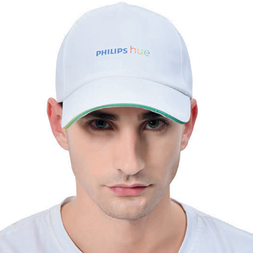 Mens White Philips Hue Printed Cotton Twill Cap