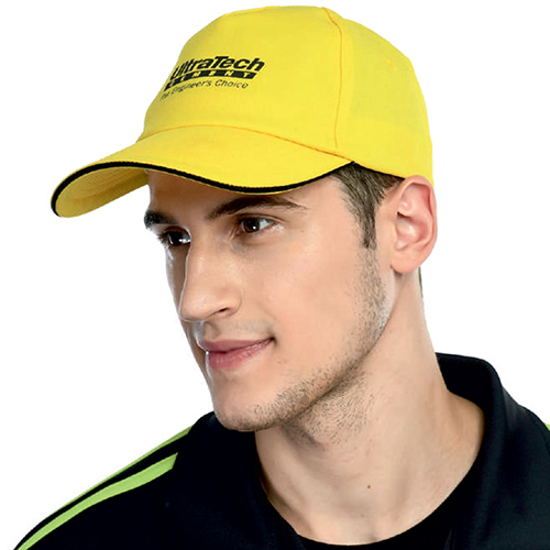 Mens Yellow Ultratech Printed Non Denim Cap