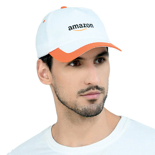 Mens White And Orange Amazon Printed Non Denim Cap