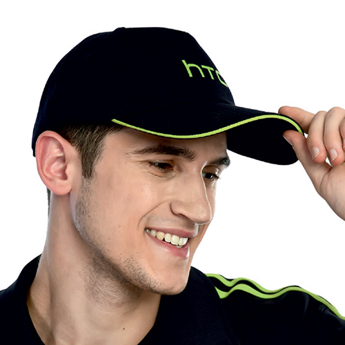 Mens Navy Blue HTC Printed Cotton Twill Cap