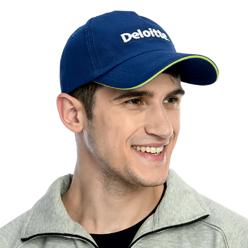 Mens Royal Blue Deloitte Printed Cotton Twill Cap