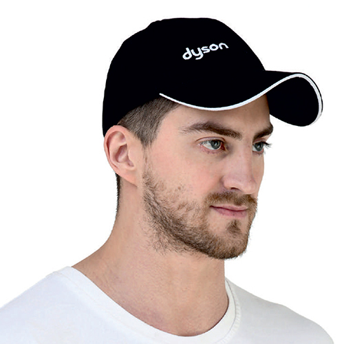 Mens Black Dyson Printed Cotton Twill Cap