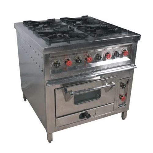 SS Four Burner Cooking Range