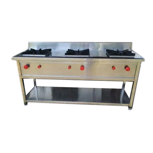 Ss Three Burner Cooking Range - Automatic Grade: Semi Automatic