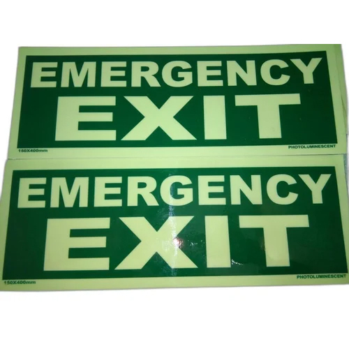 Exit Signage Board - Color: Green