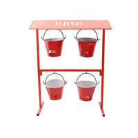 4 Fire Buckets With Stand With Canopy