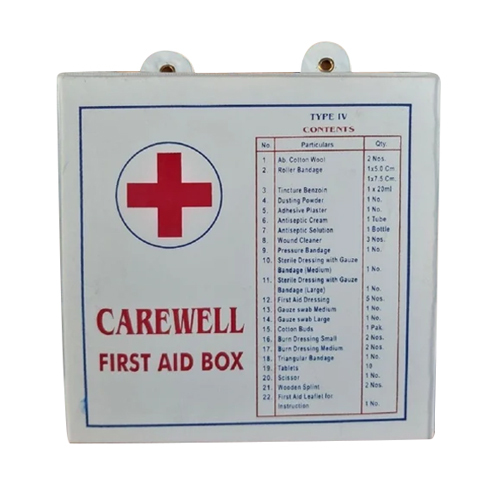 Carewell First Aid Box - Color: Red